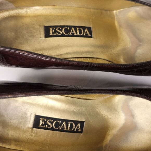 80s Escada Suede Leather Pumps - Picture 10 of 14